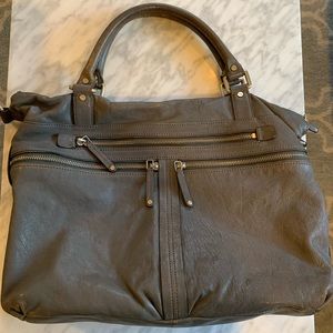 Banana Republic grey leather bag
